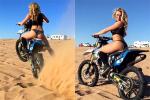 Diana Dahlgren en action sur une motocross 