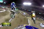 James Stewart en camra embarque lors du supercross ama Anaheim 2 2014