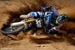 Zach Osborne en pleine préparation sur un terrain MX de sable