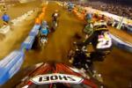 Vido camra embarque pour revivre de l'interieur le supercross d'Anaheim 2 2011