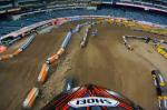 Vido en camra embarque du supercross d'Anaheim 2 2011, avec comme pilote Bruce Rutherford