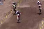 1ére manche 250cc Hangtown 2012 - Belle bagarre entre Blake Baggett, Ken Roczen et Justin Barcia dans le dernier tour