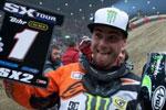 Julien Bill lors du supercross de Genve 2012