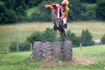 Brad Freeman, le leader du championnat Europen en action au guidon de sa 125cc