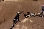 La chute de James Stewart lors du MX ama 450cc Budds Creek 2013