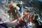 Empilement de pilotes lors d'un enduro