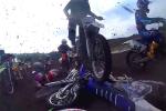Williamson met les gaz  fond avec sa 125cc aprs un gros crash