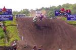 Chute impressionnante de Steven Frossard au GP motocross Hollande 2014
