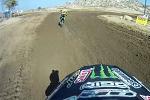 Dean Wilson en camra embarque sur le trac motocross de Perris Raceway
