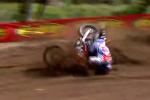 Belle chute de Ken Roczen lors des essais du MX ama Millville 2013