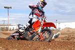 Marvin Musquin et sa KTM  l'entrainement sur le circuit SX de Milestone