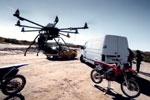Vido de motocross filme avec un mini hlicoptre tlcommand