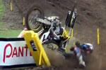 La chute de James Stewart en 1ére manche du motocross ama Unadilla 2012