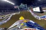 Stewart et Villopoto en camra embarque lors des essais du SX Indianapolis 2013