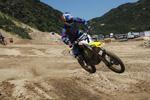 James Stewart en essai sur sa Suzuki  Glen Helen Raceway Park