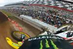 Le gros whip de Ricky Carmichael lors des essais du supercross Daytona 2012