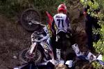Zach Bell chute dans un fossé au motocross ama Thunder Valley 2014